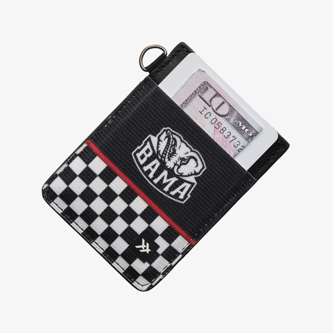 Alabama Black Checker - Vertical Leather Wallet - Image 3