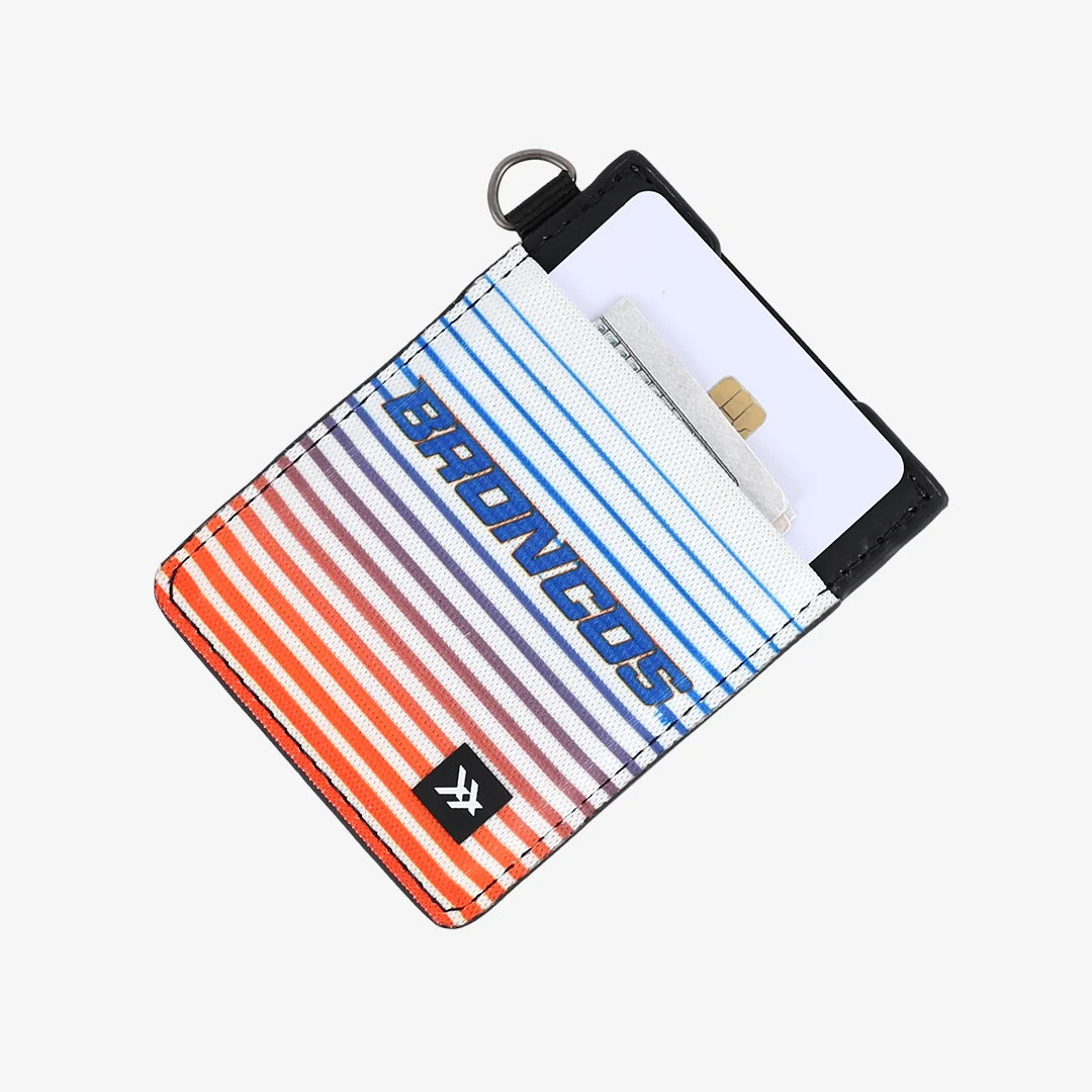Boise Stripes - Vertical Leather Wallet - Image 3