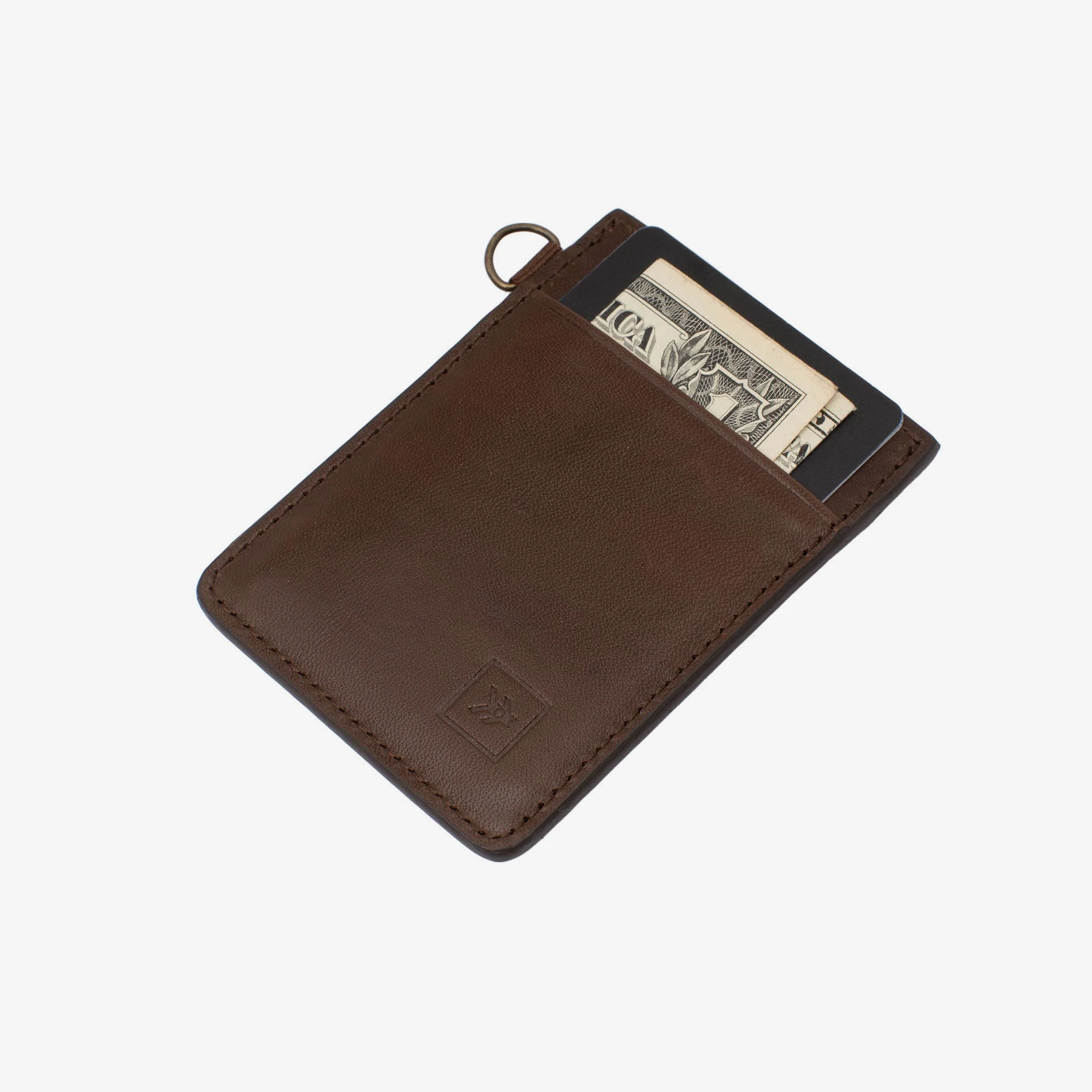 Chocolate - Vertical Leather Wallet - Image 3
