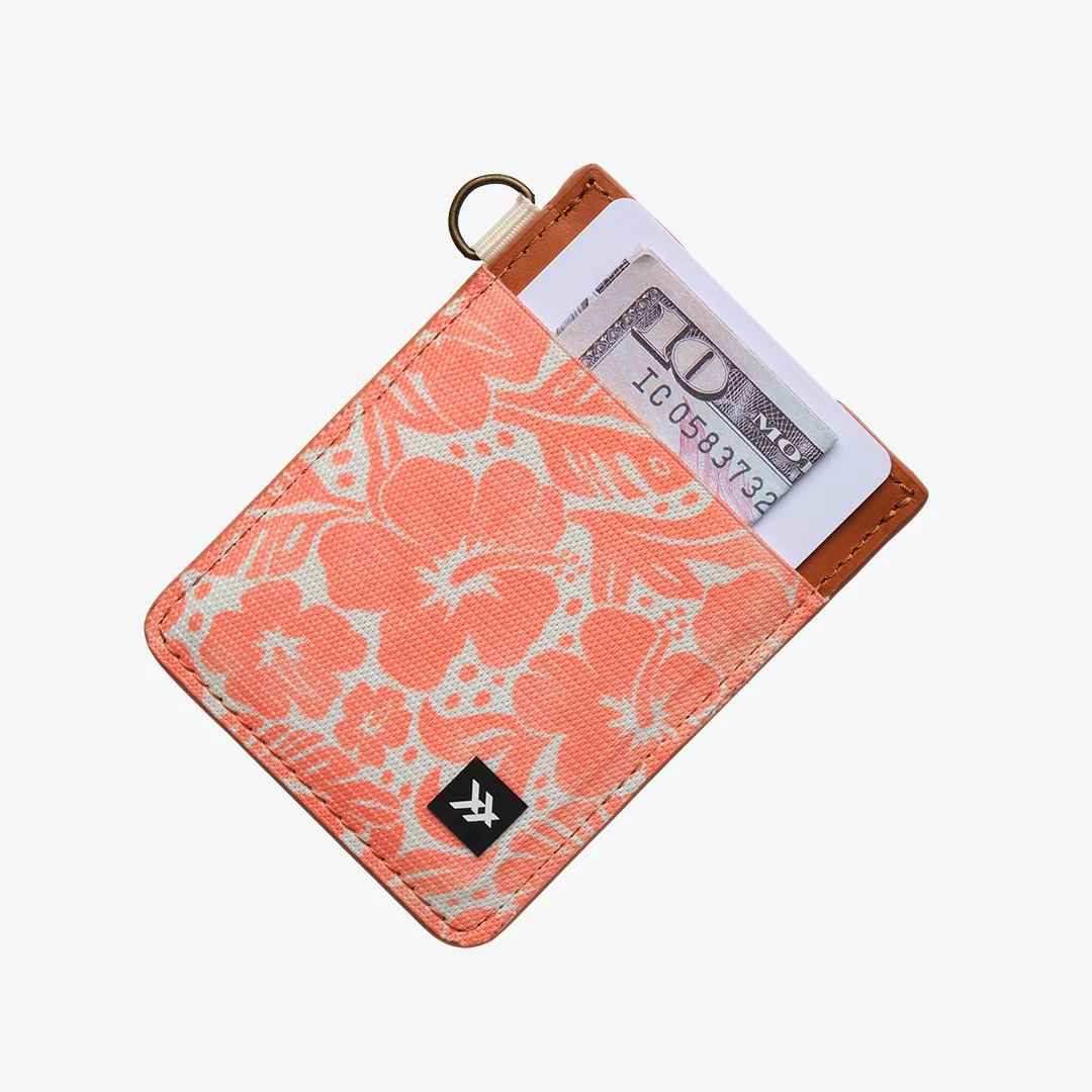 Coral Crush - Vertical Leather Wallet - Image 3