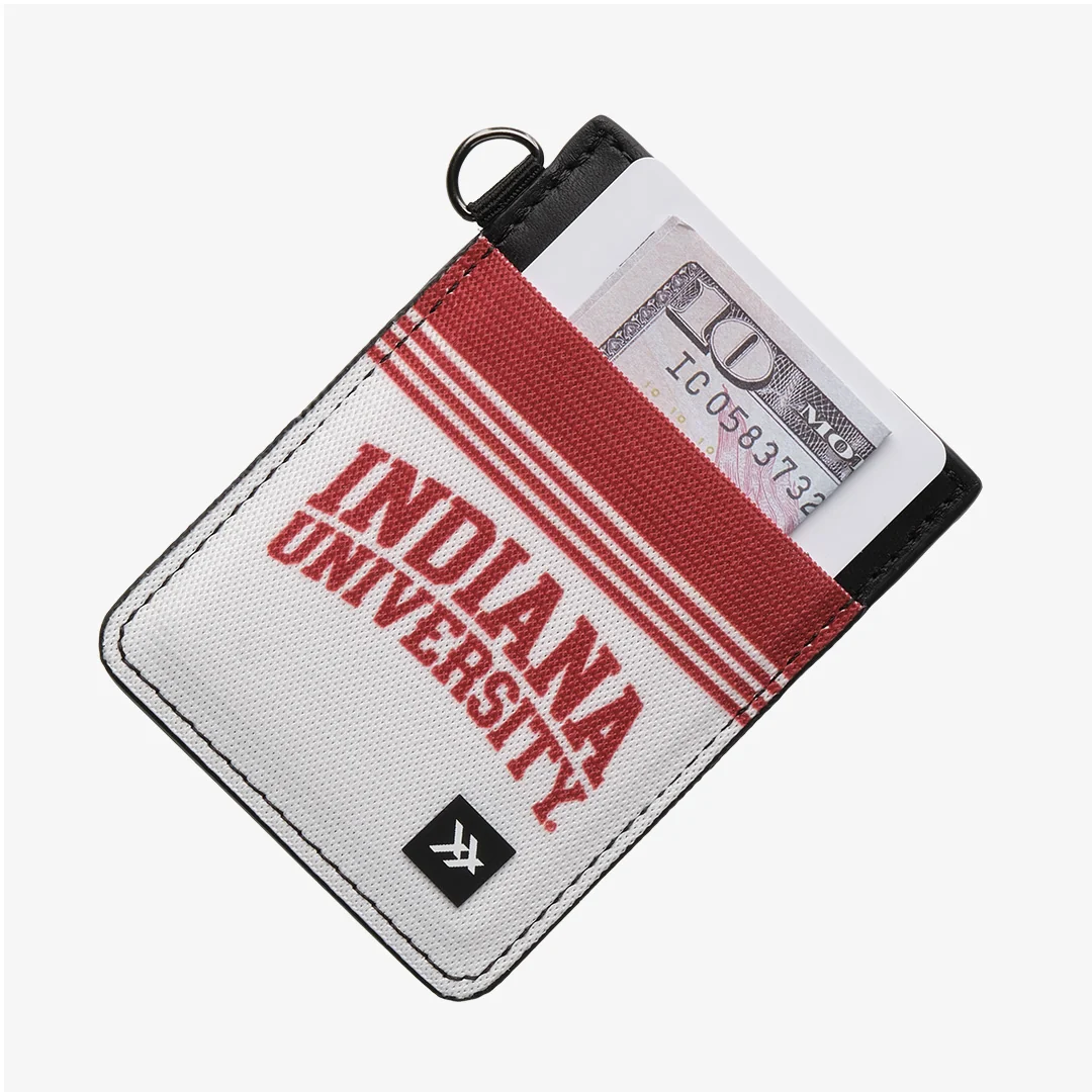 Indiana University White - Vertical Leather Wallet - Image 3