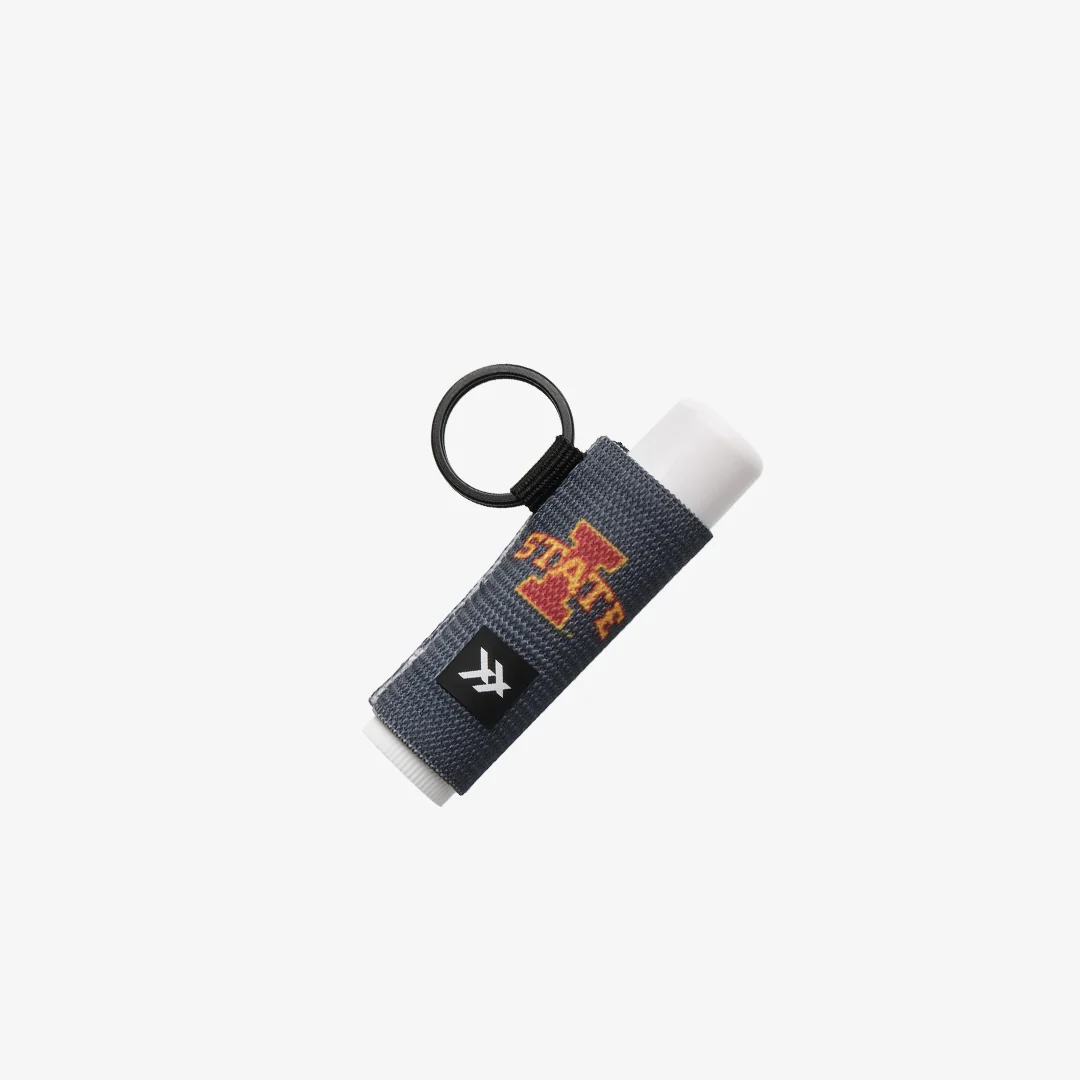 Iowa Gray - Chapstick Holder Keychain