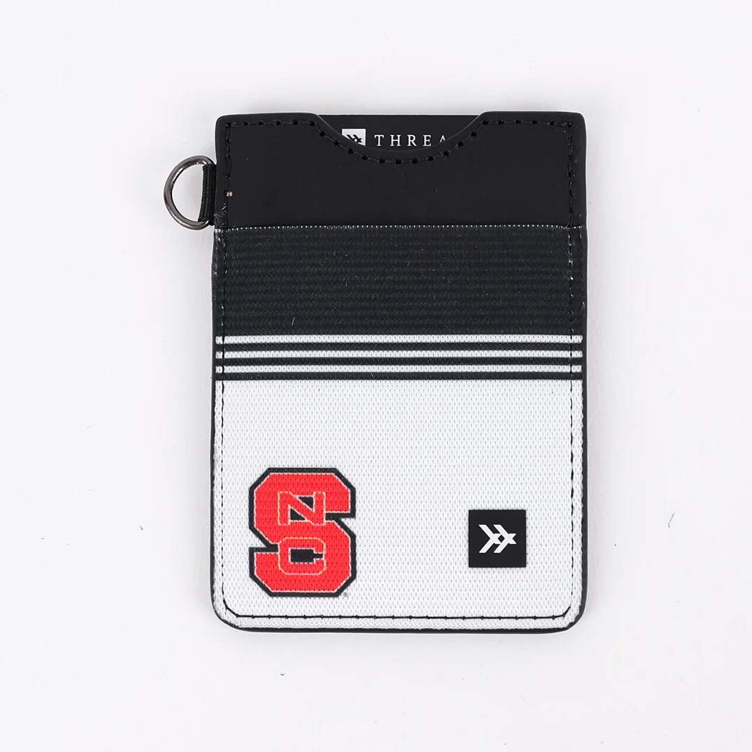 NC White Stripe - Vertical Leather Wallet