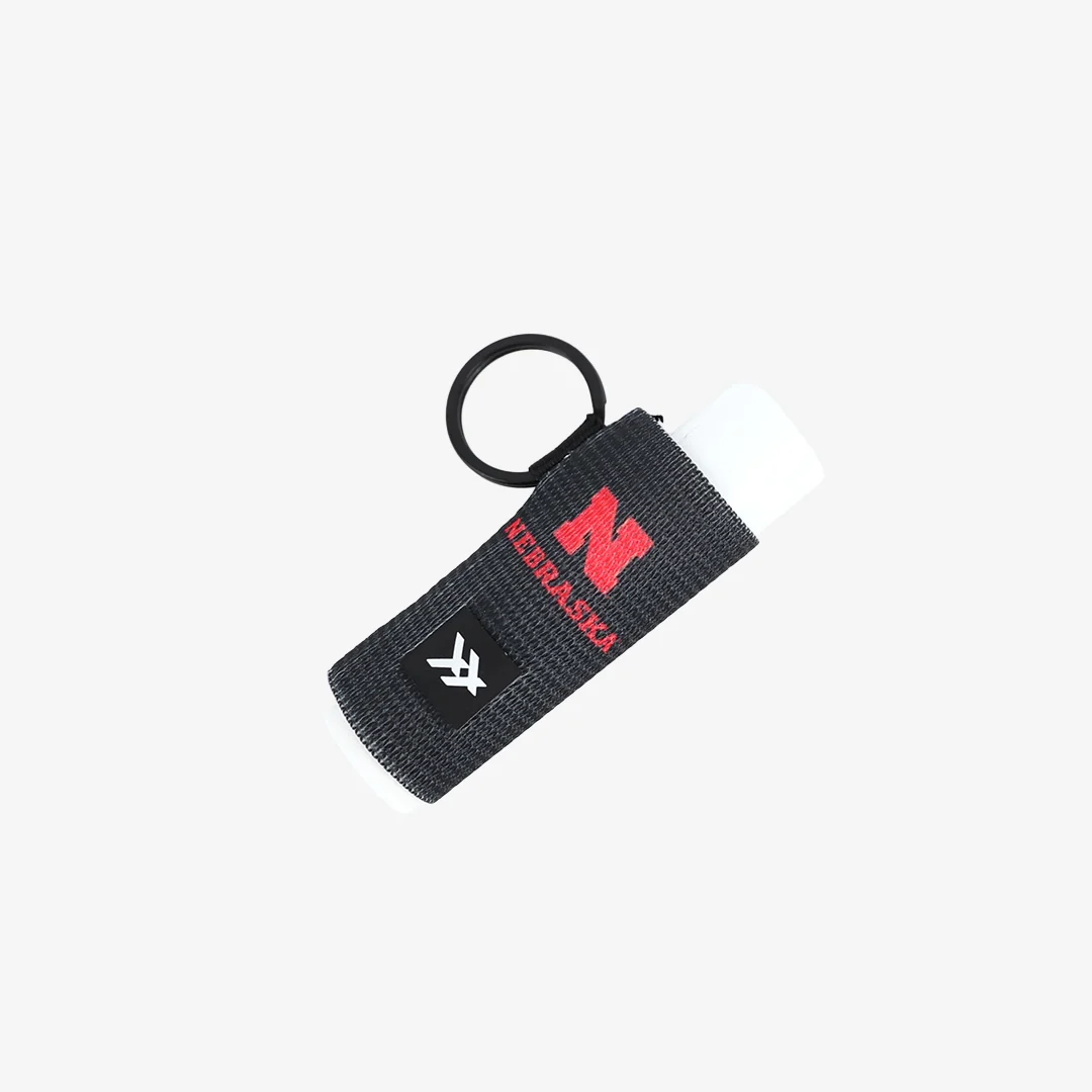 Nebraska Black - Chapstick Holder Keychain