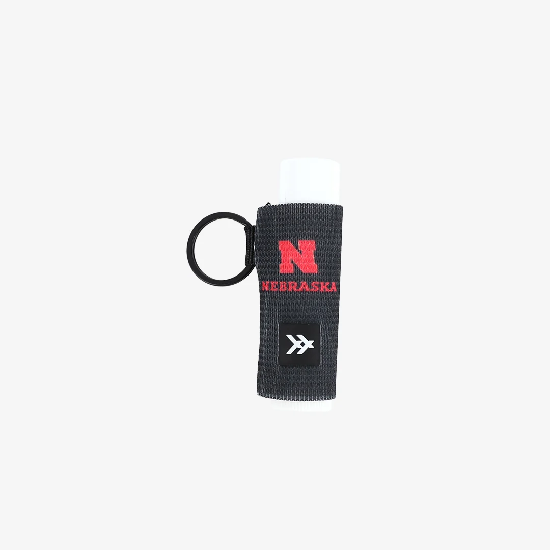 Nebraska Black - Chapstick Holder Keychain - Image 2