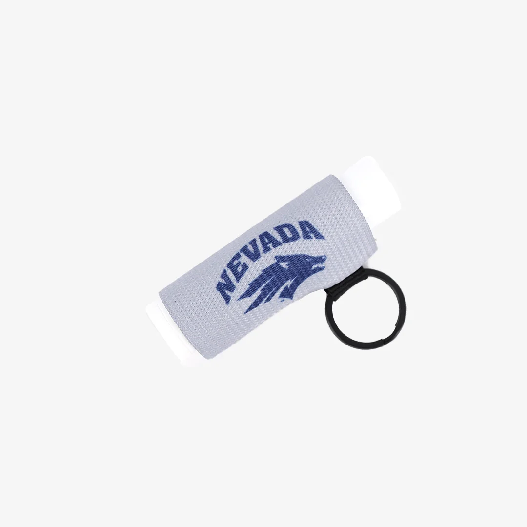 Nevada Silver Wolf - Chapstick Holder Keychain