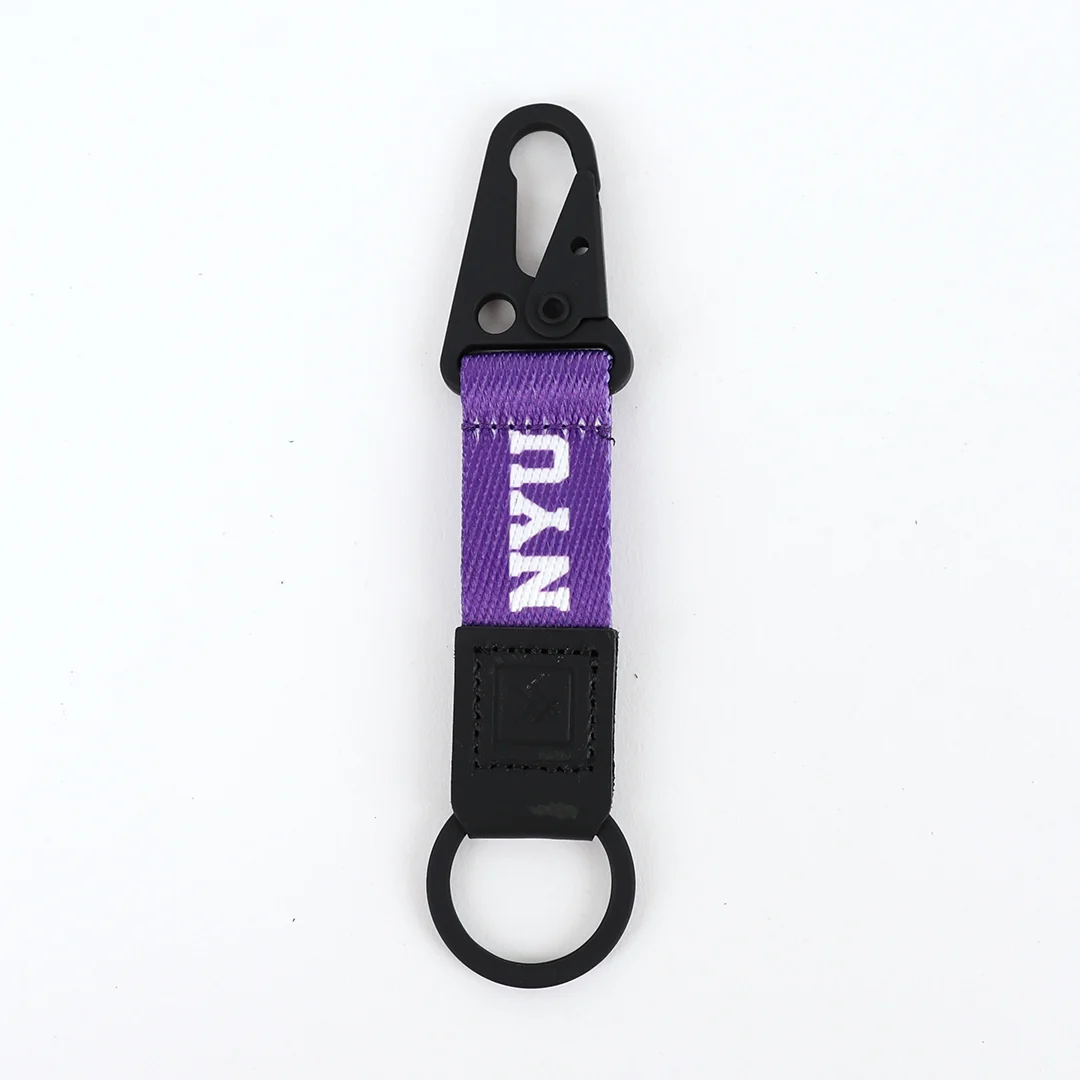 NYU Purple - Keychain Clip
