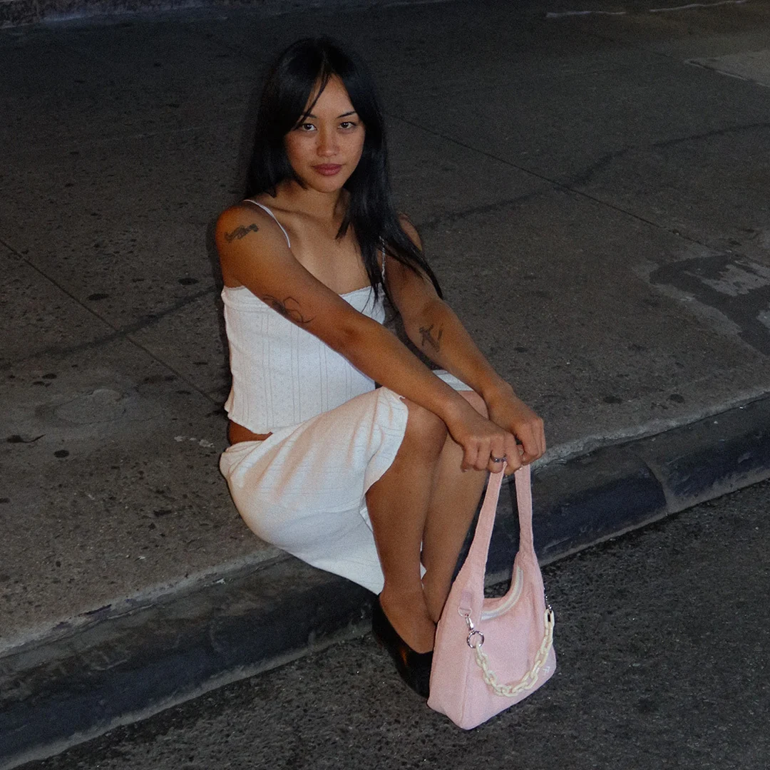 Rose Dust Corduroy - Penny Shoulder Bag - Image 3