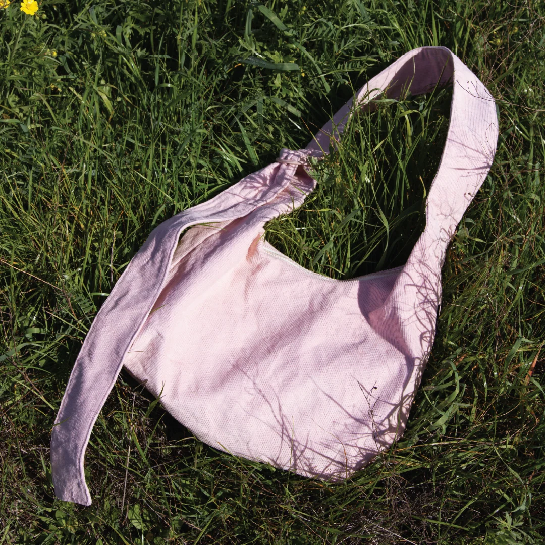 Rose Dust Corduroy - Small Slouchy Shoulder Bag - Image 4