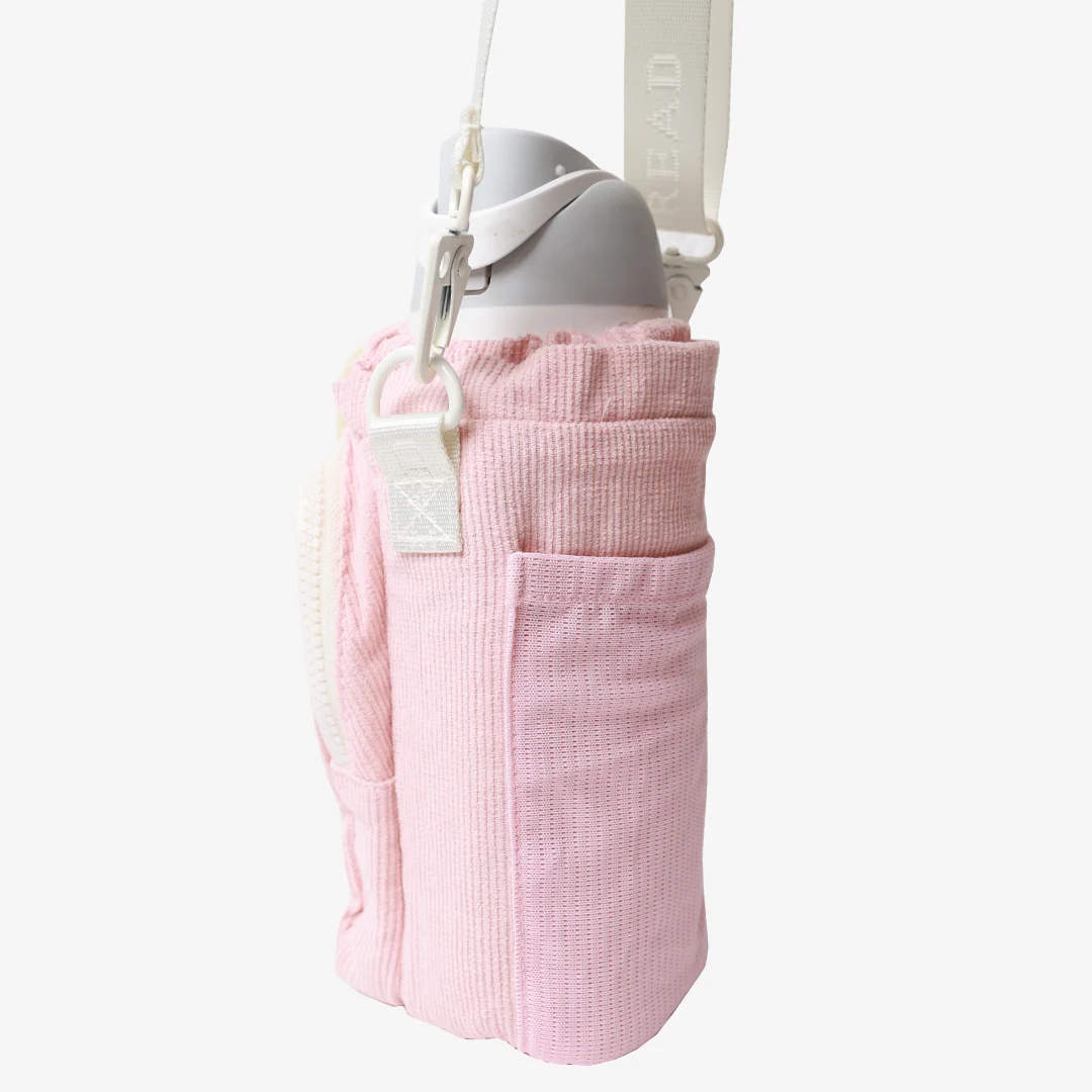Rose Dust Corduroy - Water Bottle Sling Bag - Image 3