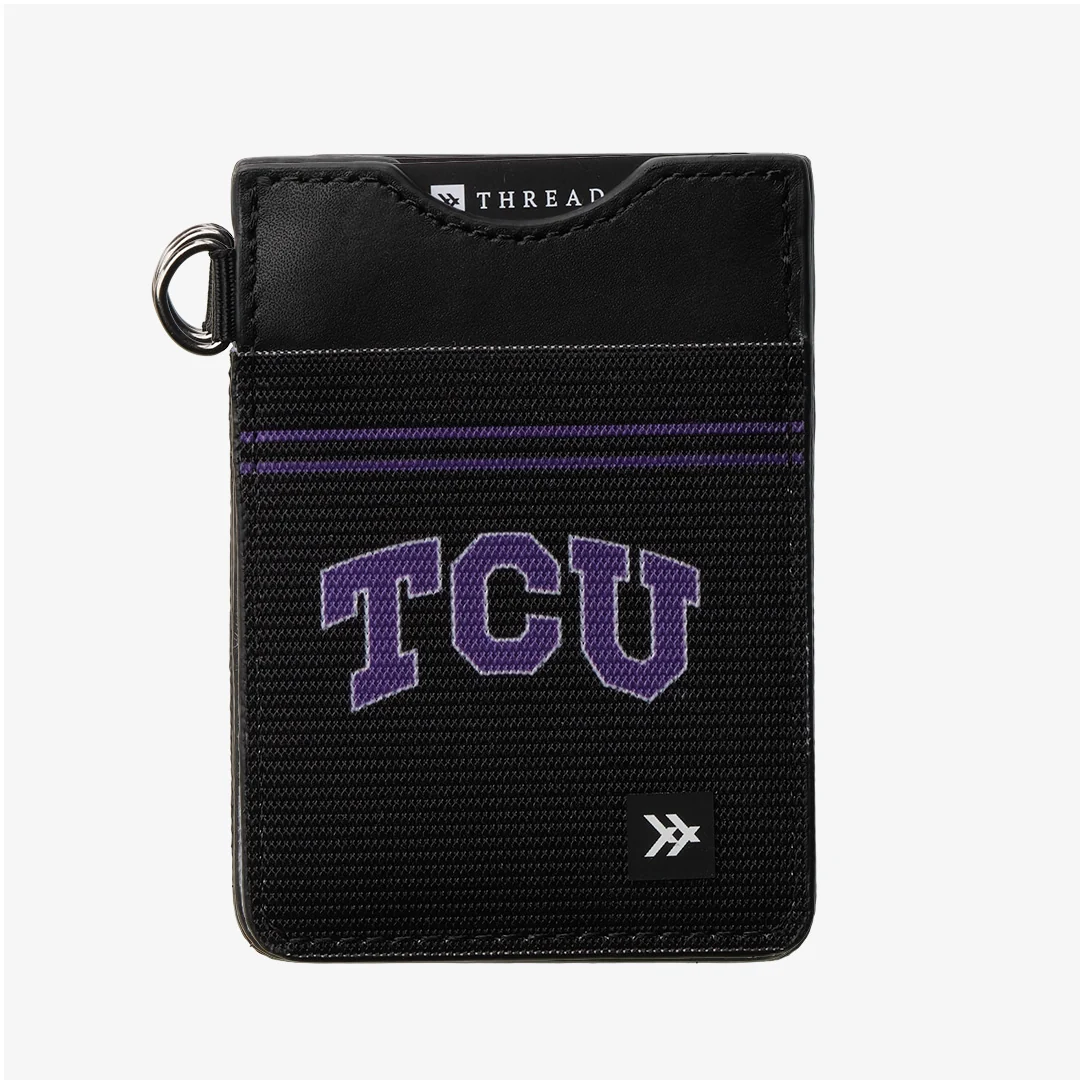 TCU Black - Vertical Leather Wallet