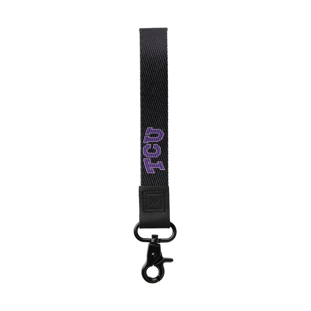TCU Black - Wristlet Keychain