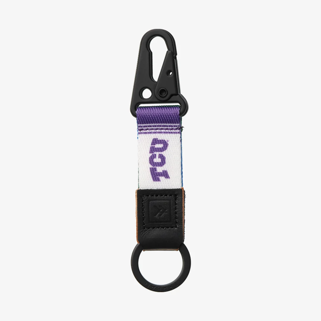 TCU White - Keychain Clip