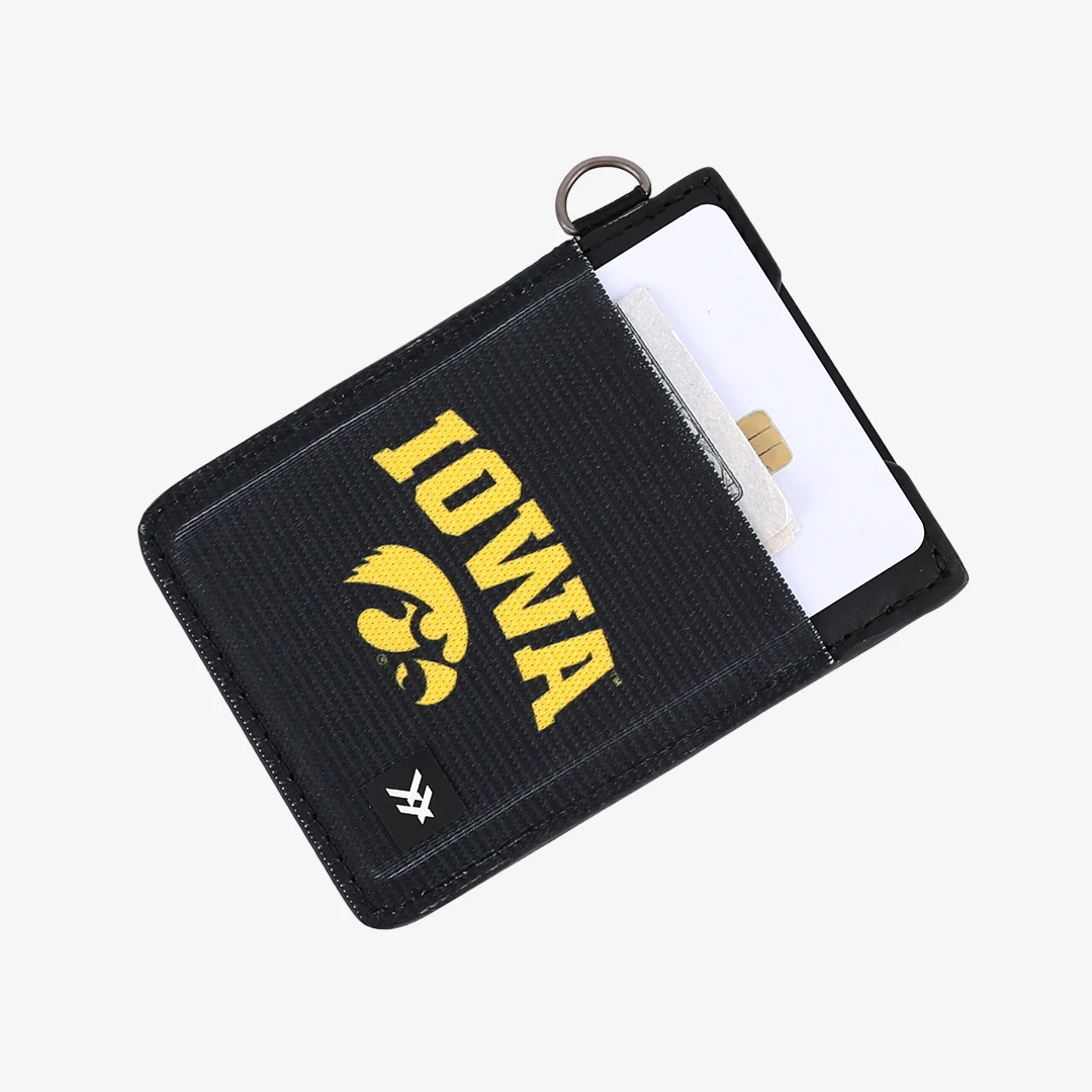 University of Iowa Black - Vertical Leather Wallet - Image 3