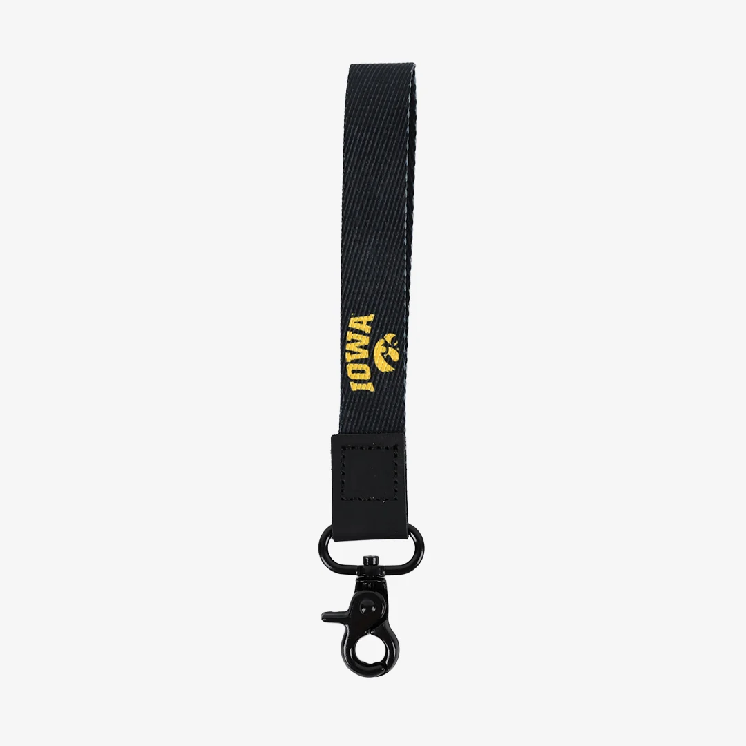 University of Iowa Black - Wristlet Keychain