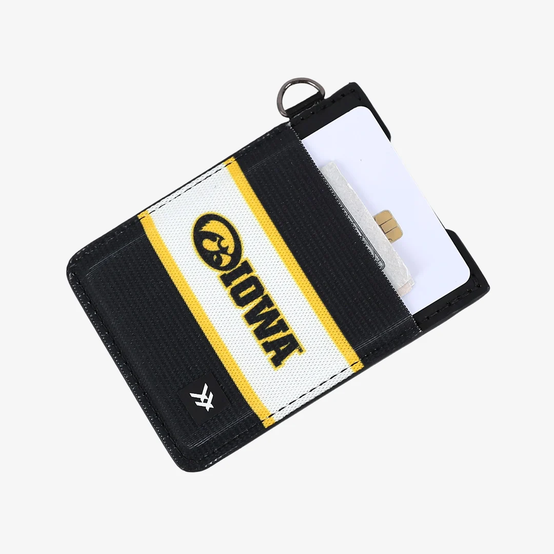 University of Iowa Stripes - Vertical Leather Wallet - Image 3