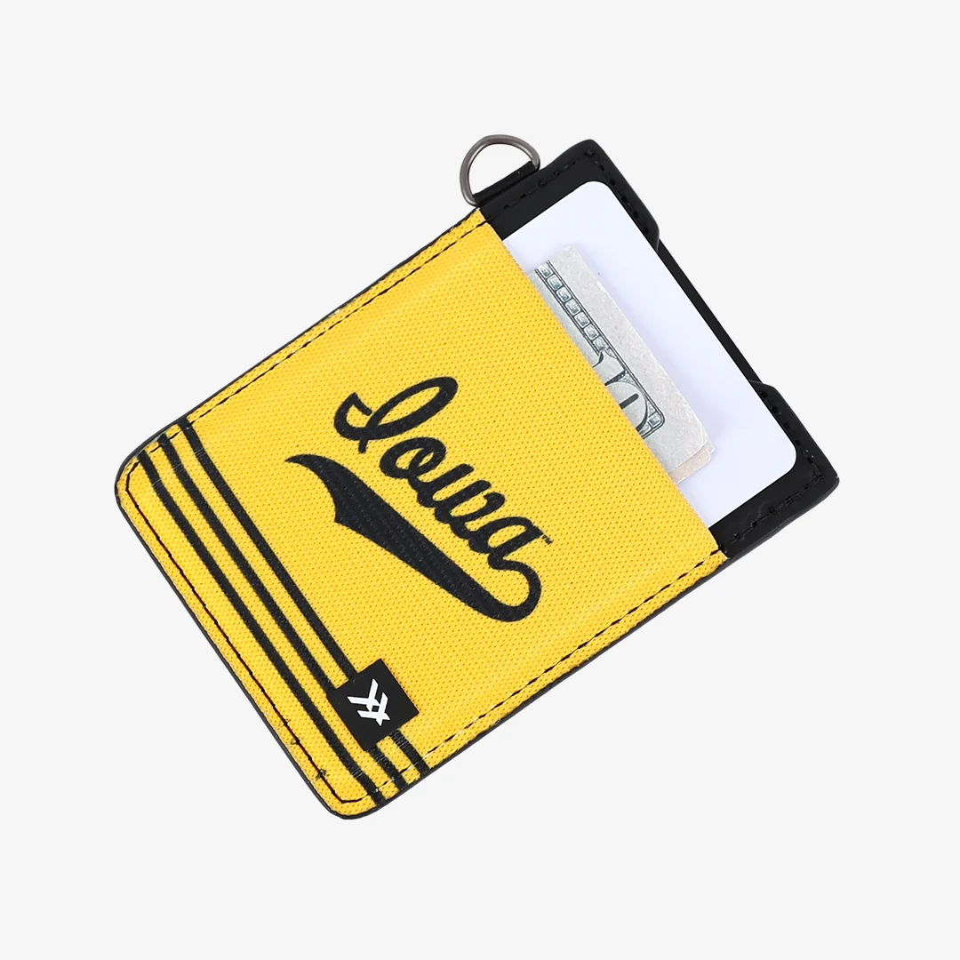 University of Iowa Yellow - Vertical Leather Wallet - Image 3