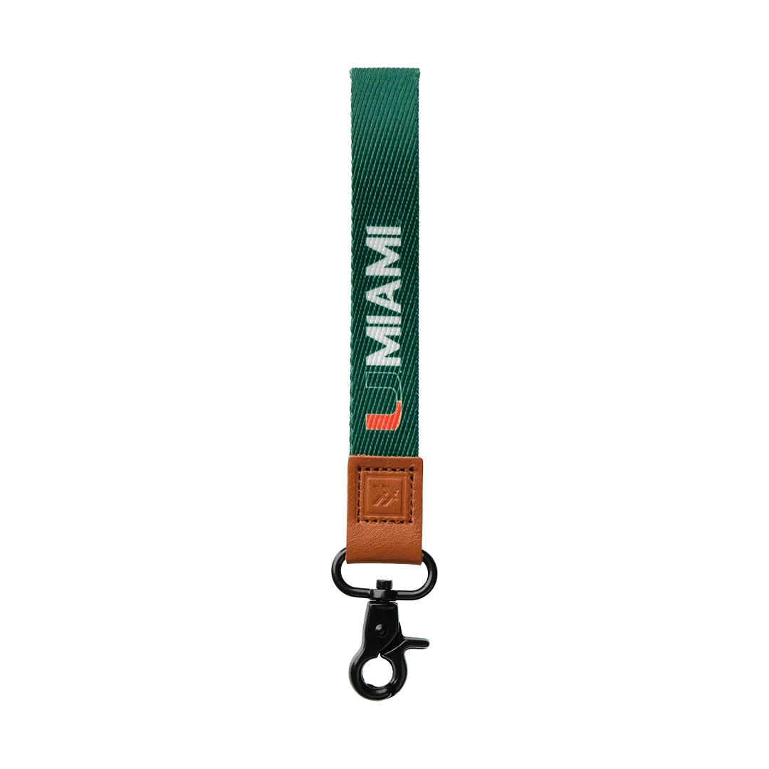 University of Miami Green - Wristlet Keychain