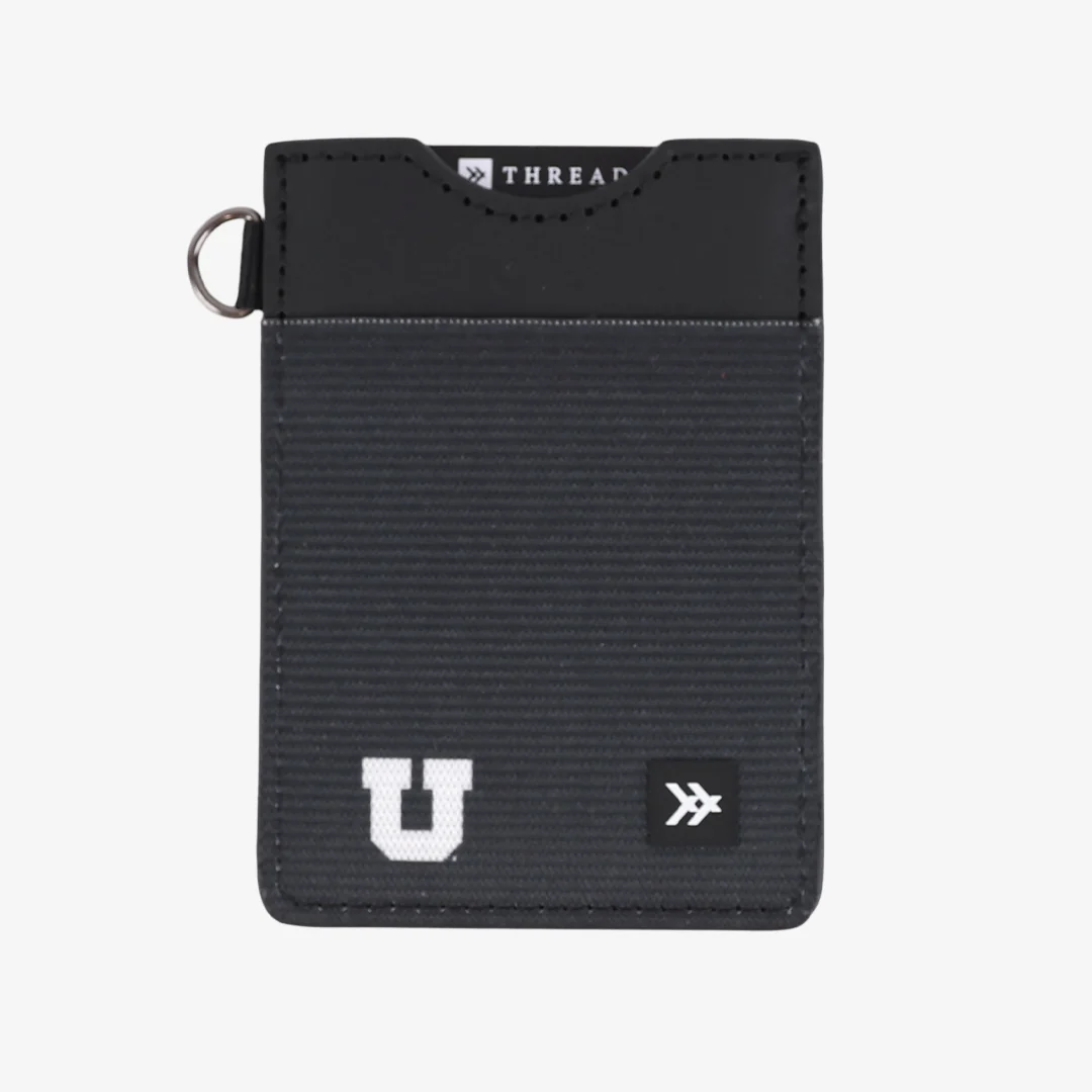 UofU Black - Vertical Leather Wallet