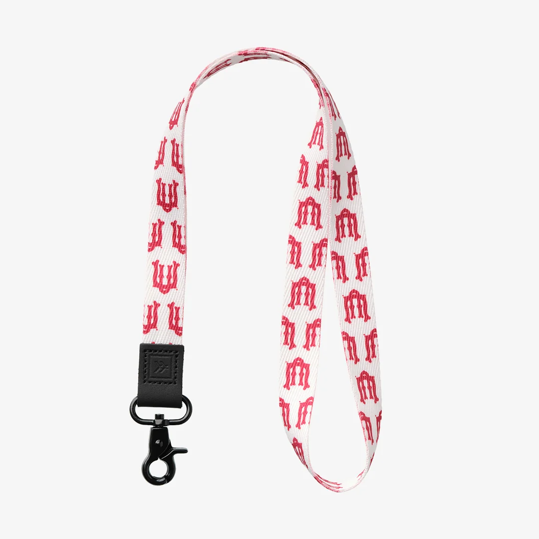 UofU Interlocking White - Neck Lanyard