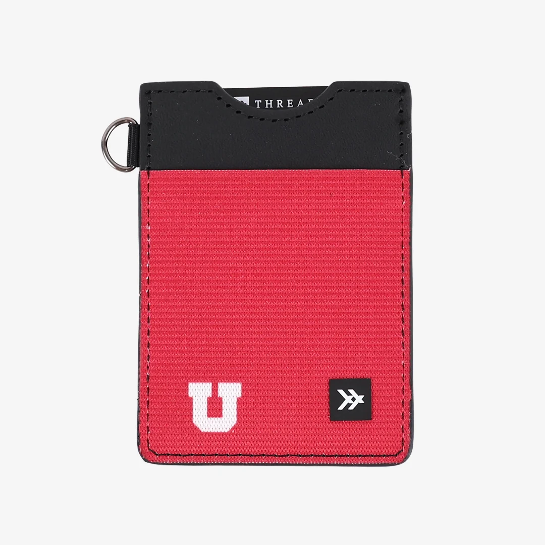 UofU Red - Vertical Leather Wallet